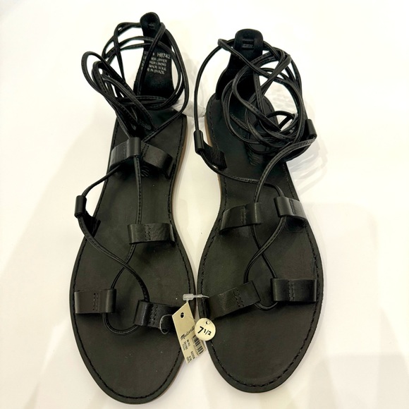 Madewell Shoes Nwt Madewell The Boardwalk Black Leather Lace Up